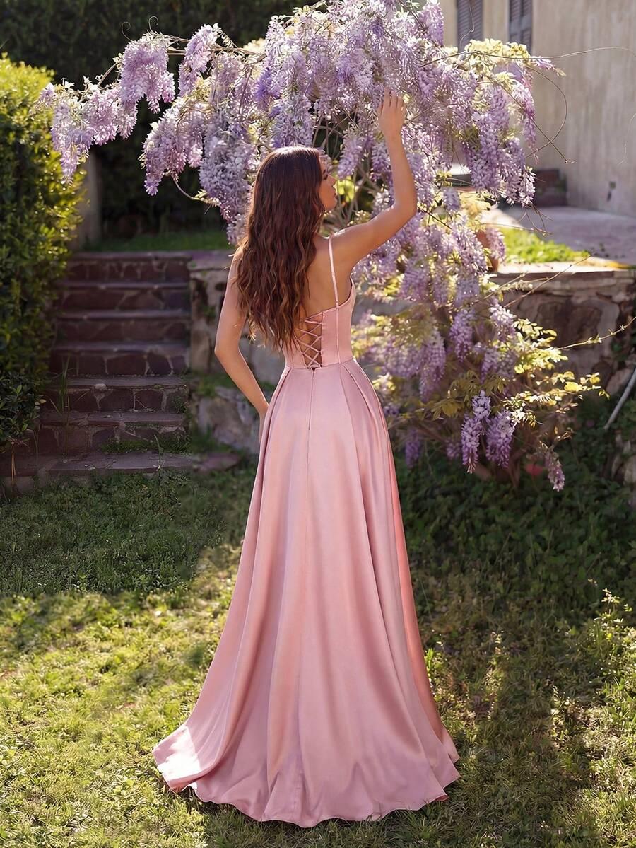 SATYNOWA MAXI SUKIENKA 