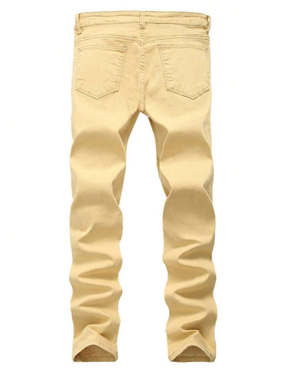 zielone spodnie rurki jeans kieszenie zamek