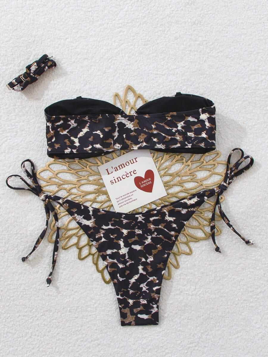 DWUCZĘŚCIOWY STRÓJ KĄPIELOWY ANIMAL PRINT