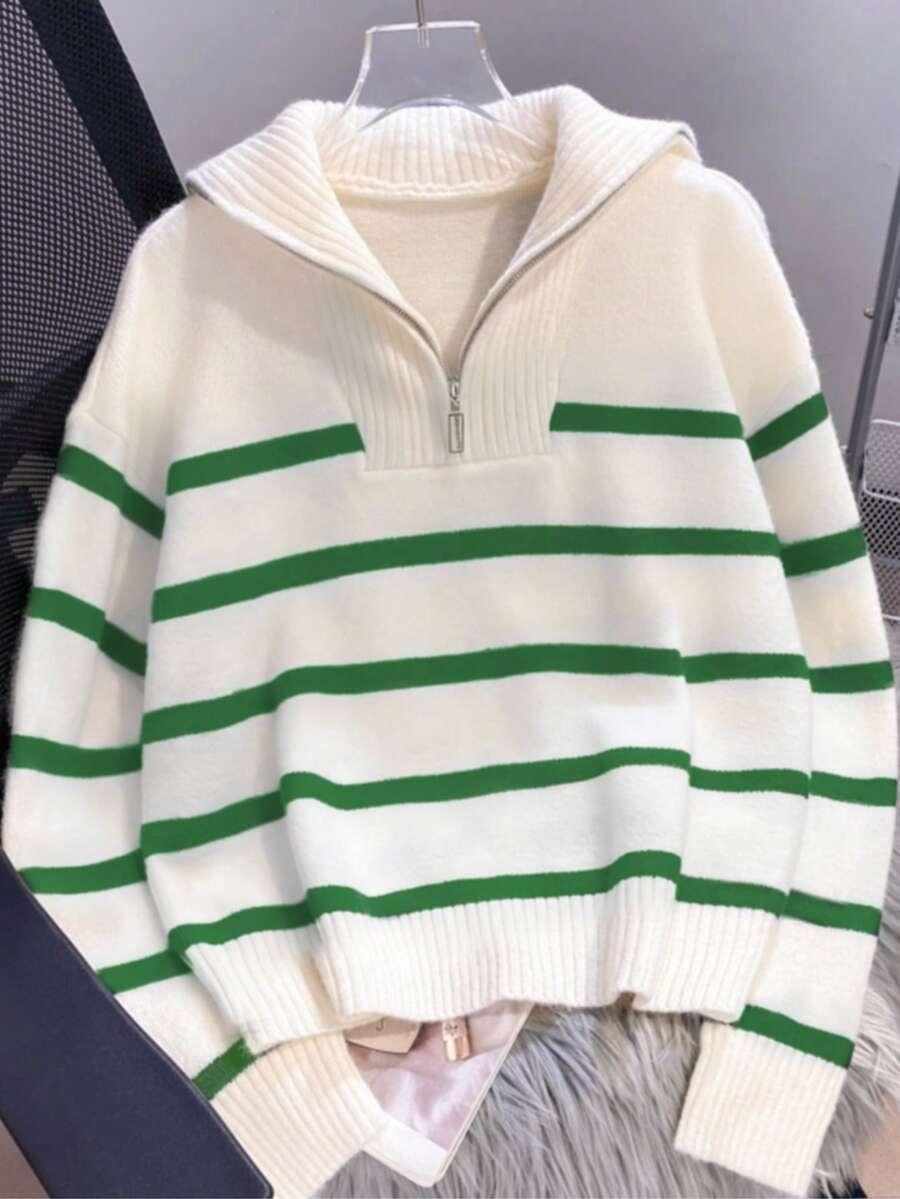 SWETER DŁUGI RĘKAW PASKI