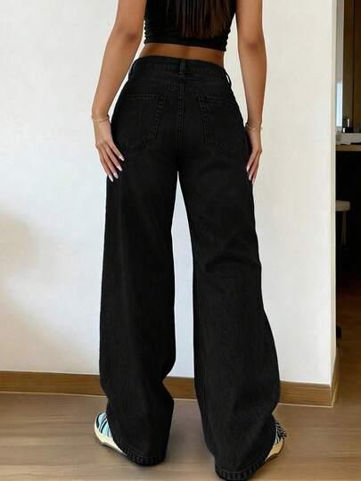 czarne spodnie jeans 