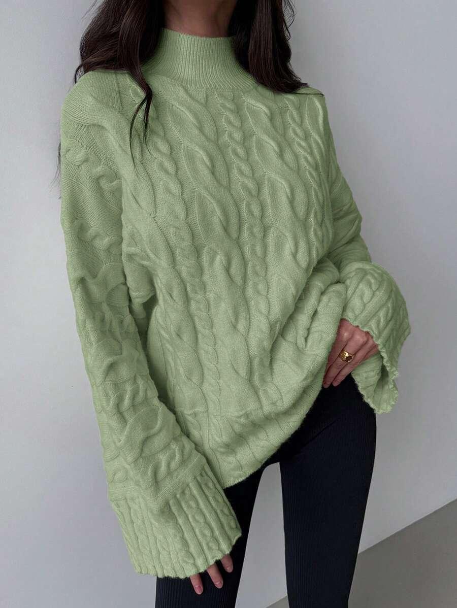  SWETER Z SZEROKIM RĘKAWEM