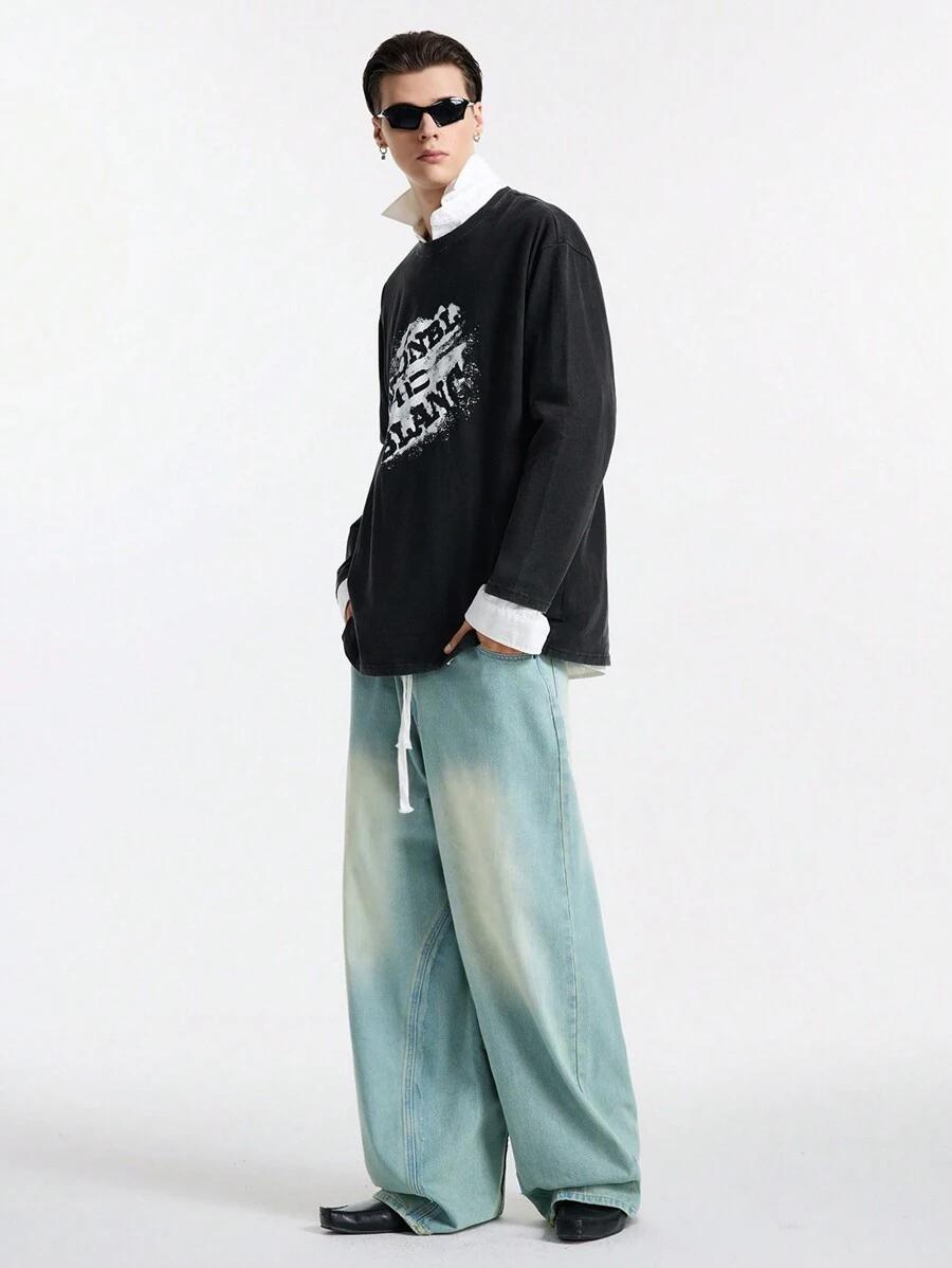 szerokie spodnie jeans