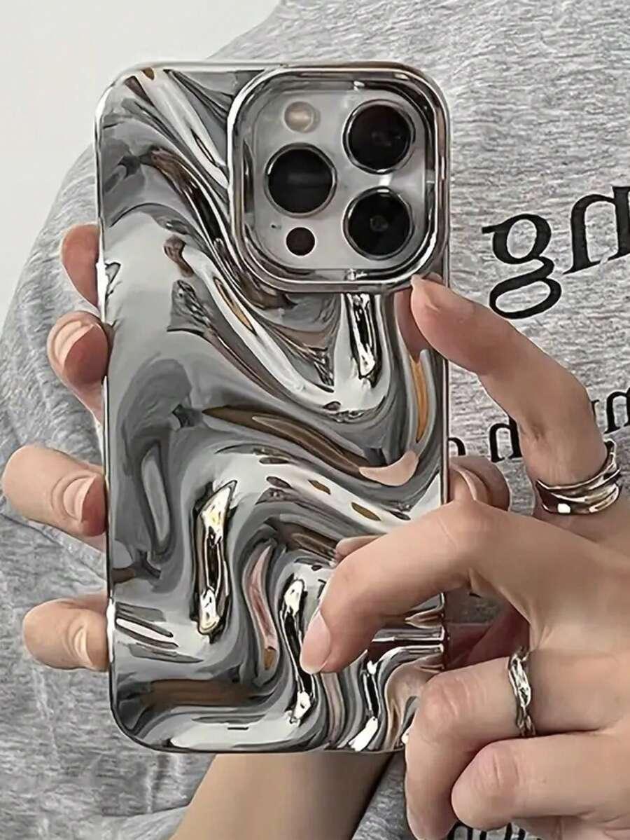 SREBRNE ETUI MA TELEFON IPHONE 16 PRO