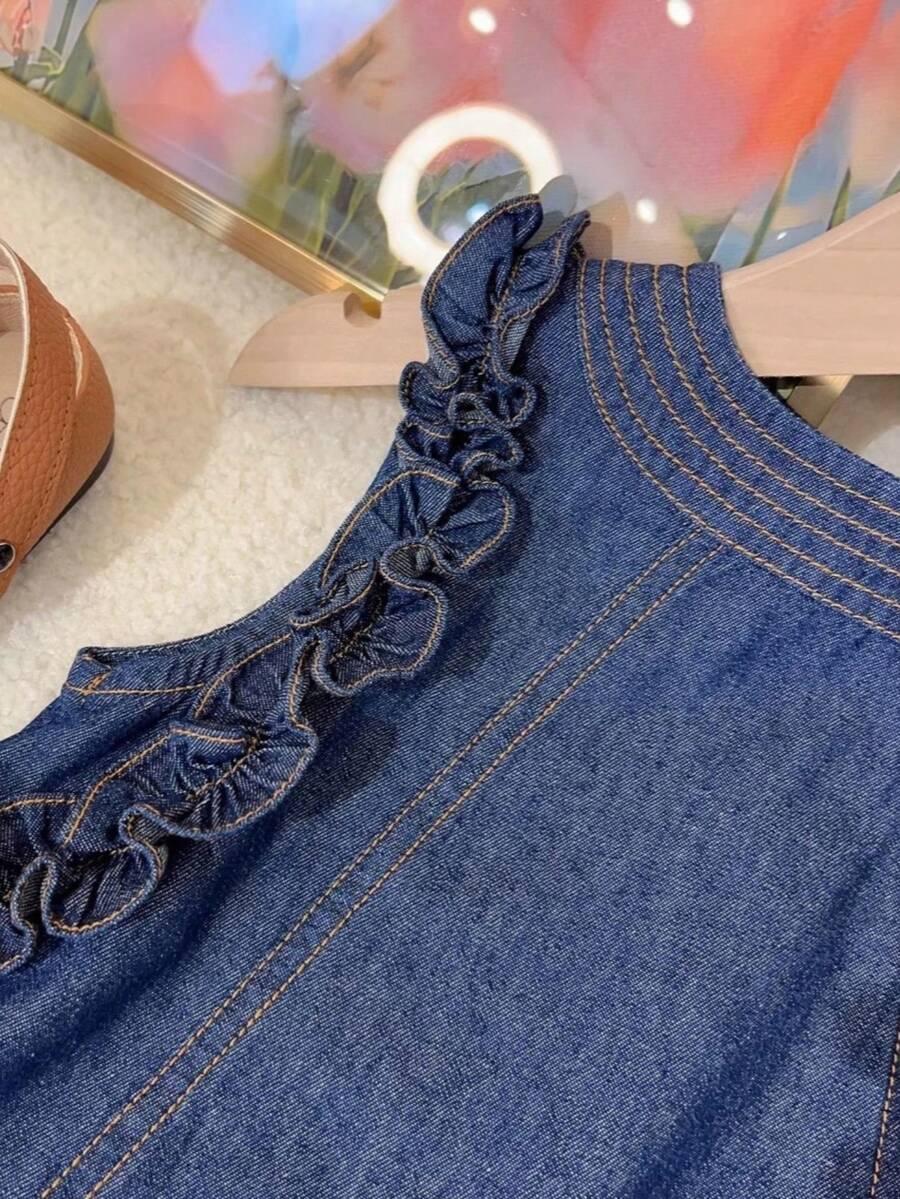 granatowa sukienka jeans