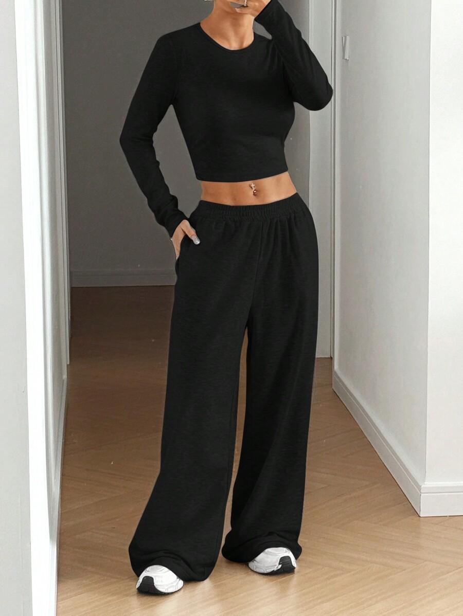 BLUZKA SPODNIE KOMPLET CASUAL