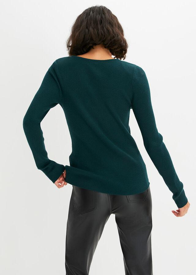 SWETER Z DEKOLTEM W SERCE