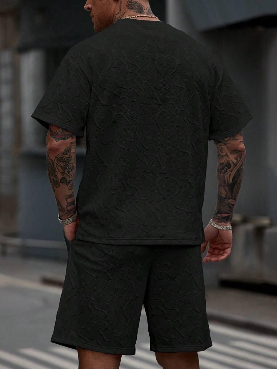 czarny t-shirt struktura