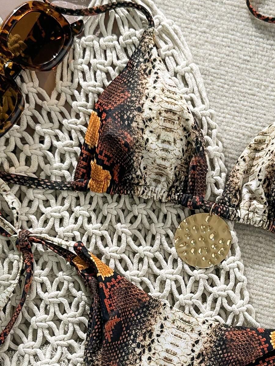 DWUCZĘŚCIOWY STRÓJ KĄPIELOWY ANIMAL PRINT