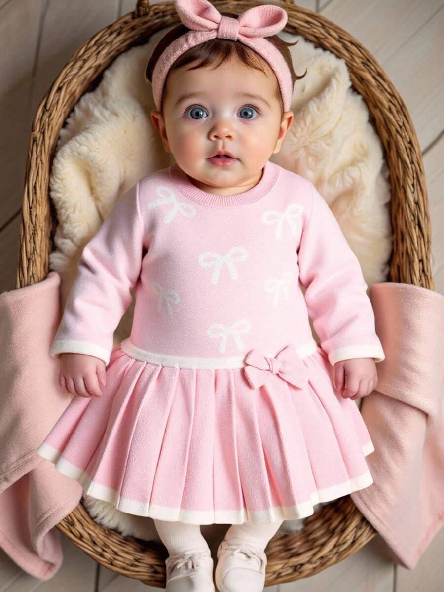 mini sukienka wzór kokardy