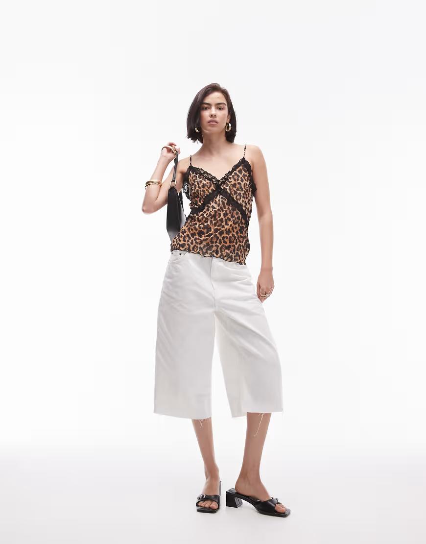 top na ramiączkach animal print