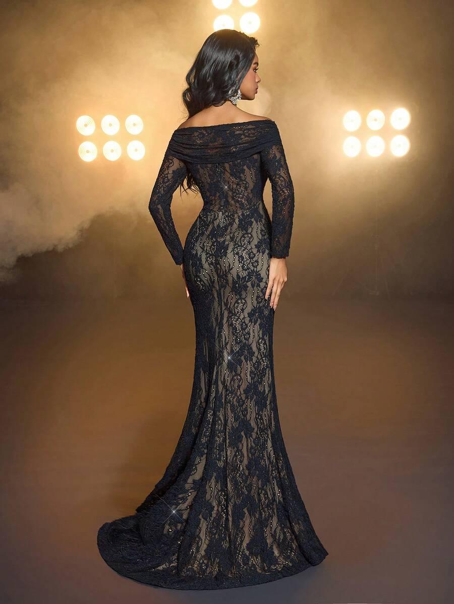 CZARNA MAXI SUKIENKA