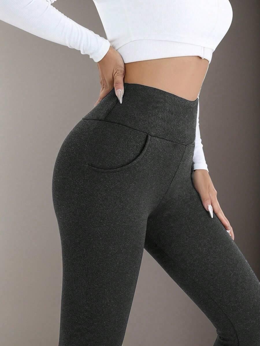 SZARE OCIEPLANE LEGGINSY