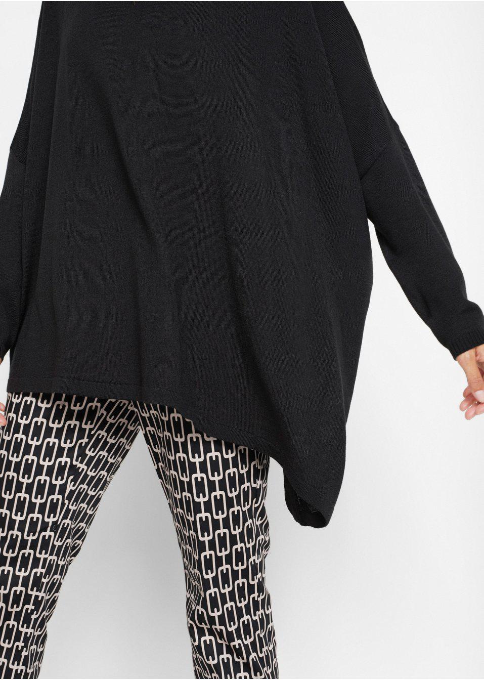LUŻNY SWETER PONCHO