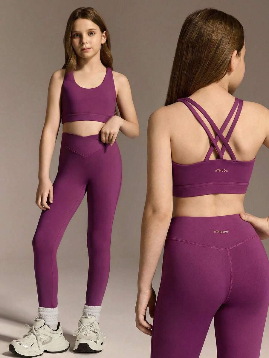 różowe legginsy SPORTOWE