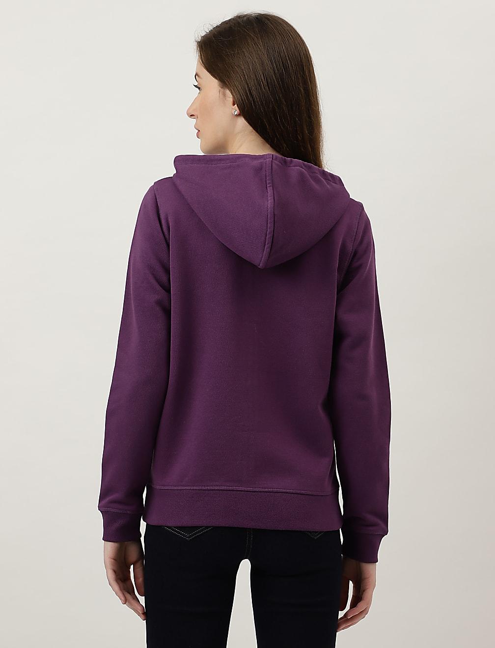 fioletowa bluza kaptur zamek T41-2477K-XE