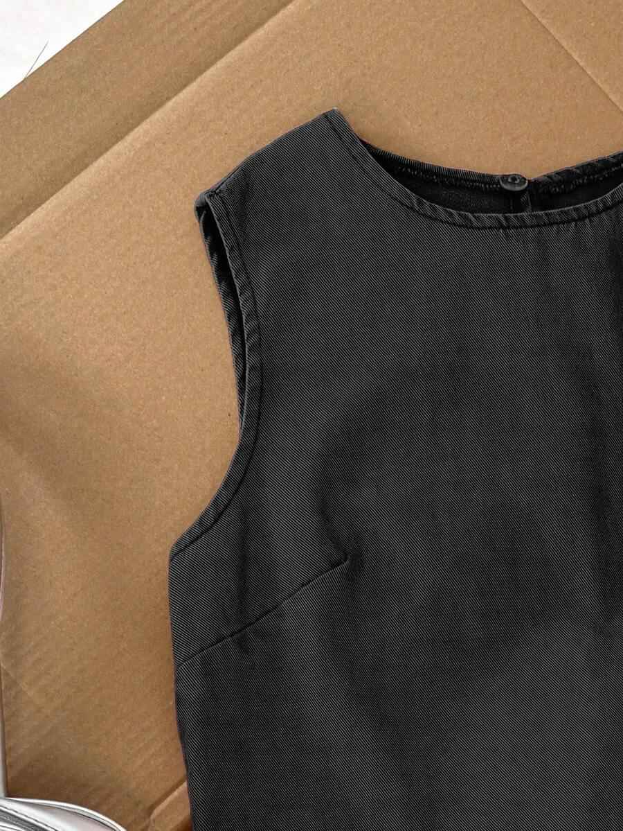 CZARNA MINI SUKIENKA JEANS
