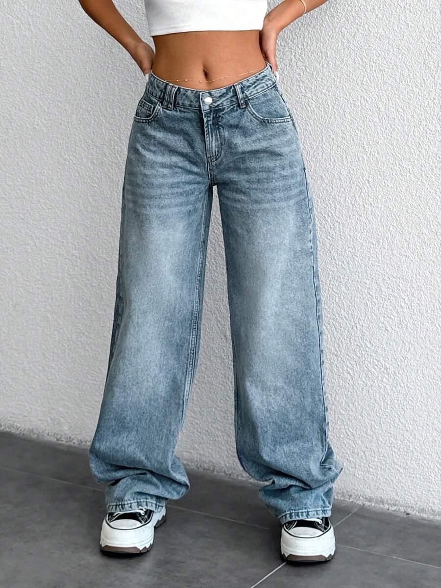 SPODNIE JEANS PROSTA NOGAWKA