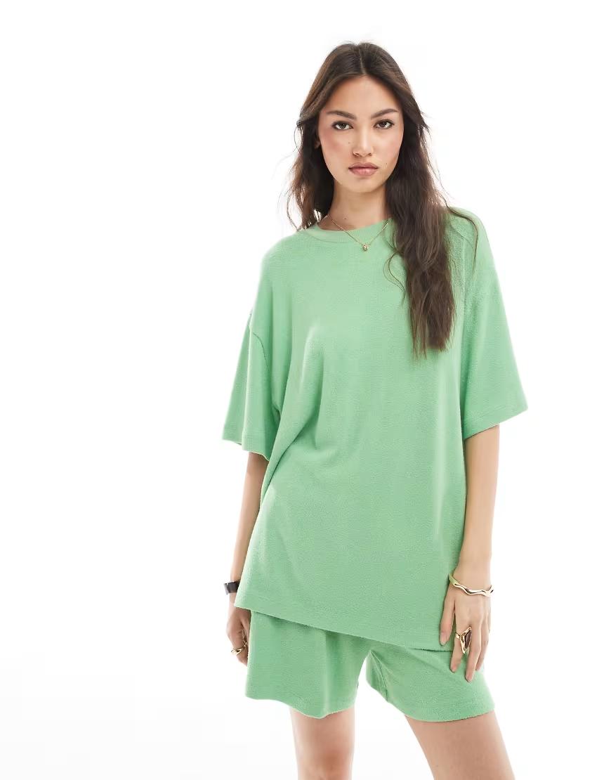 ZIELONY T-SHIRT TEKSTURA 