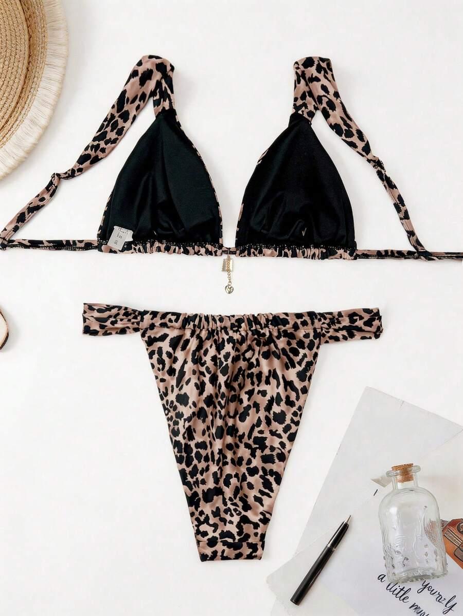 DWUCZĘŚCIOWY STRÓJ KĄPIELOWY ANIMAL PRINT
