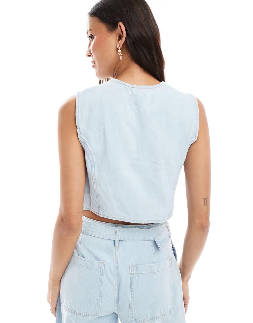 JEANSOWY TOP GUZIKI