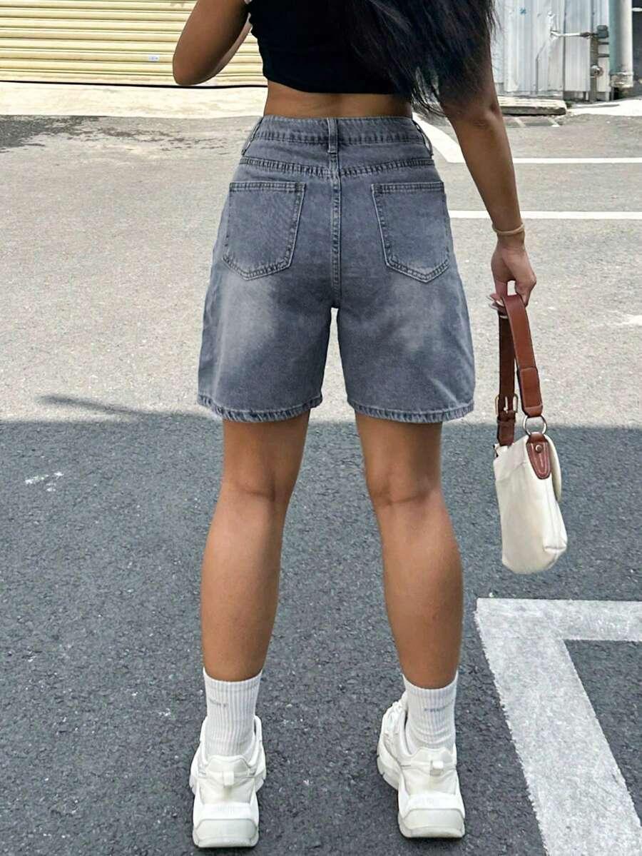 krótkie spodenki jeans ripped
