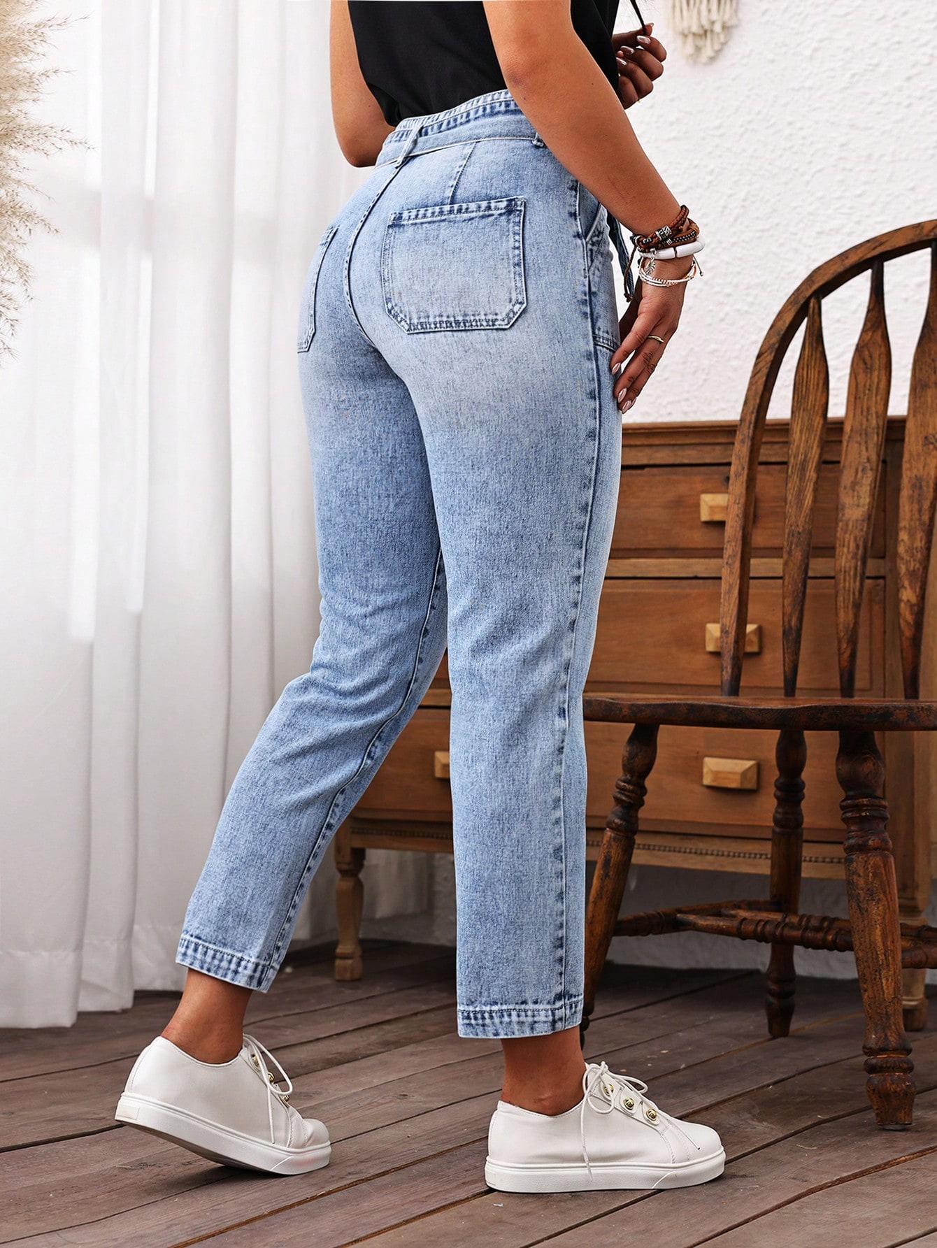NIEBIESKIE SPODNIE JEANS 