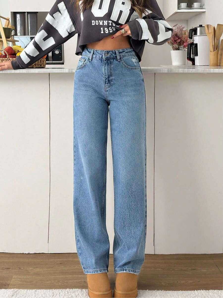 NIEBIESKIE SPODNIE JEANS