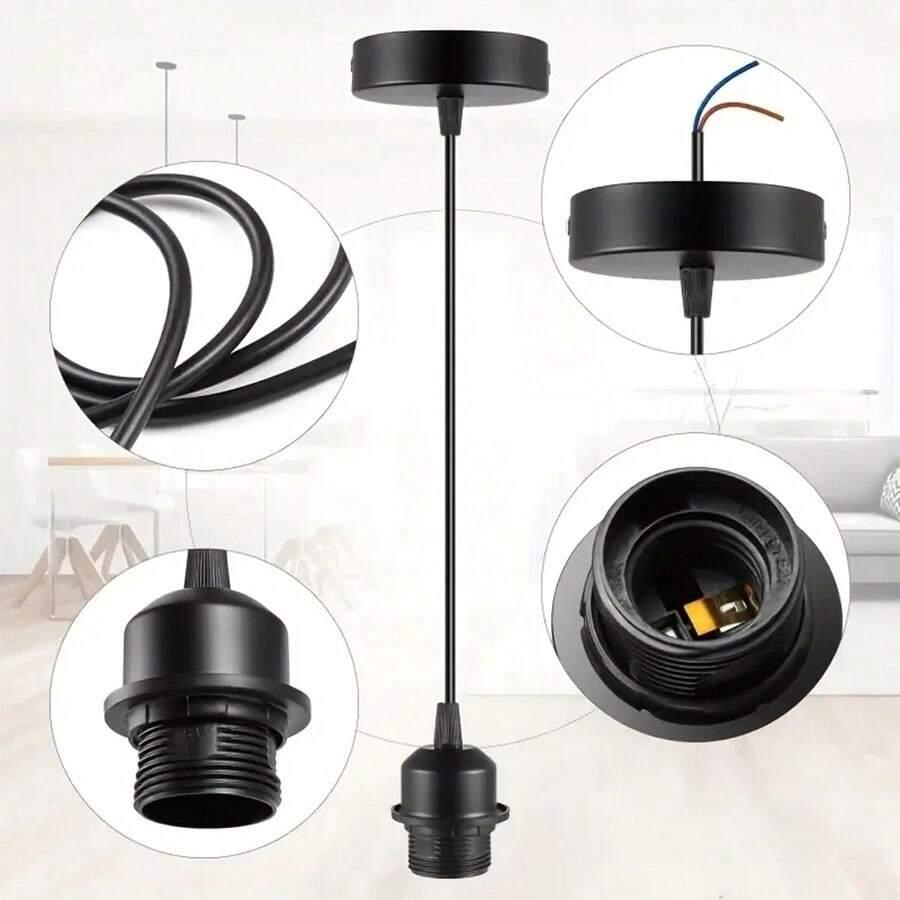czarne zawieszenie do lamp