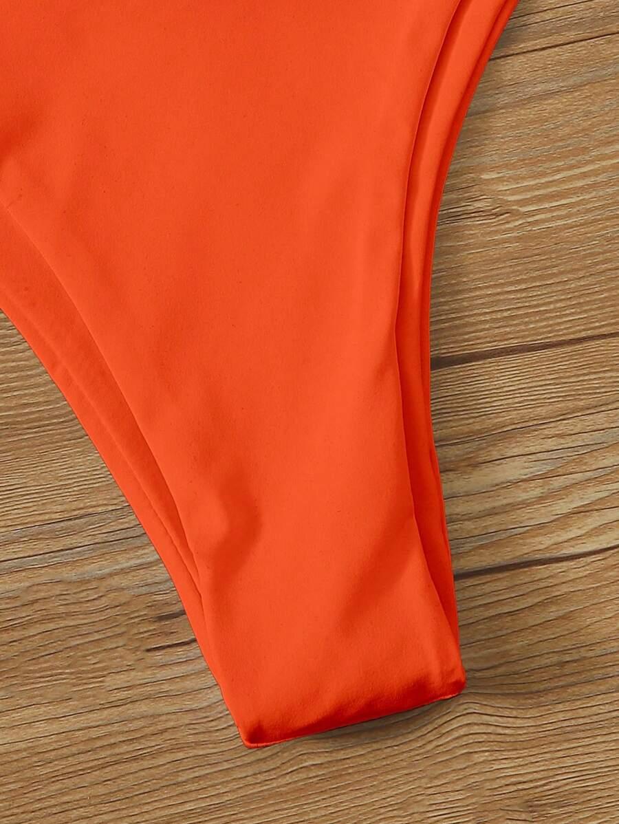 pomarańczowy dół od bikini wiązanie