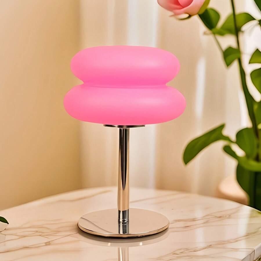 różowa lampa noca