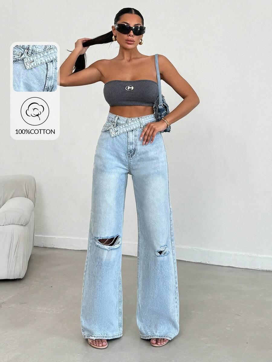 NIEBIESKIE SPODNIE JEANS 