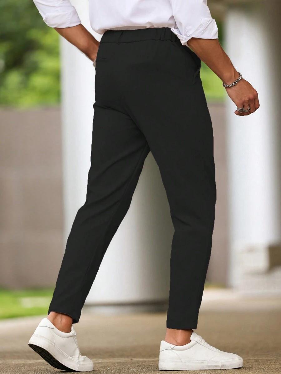 CZARNE ELEGANCKIE SPODNIE