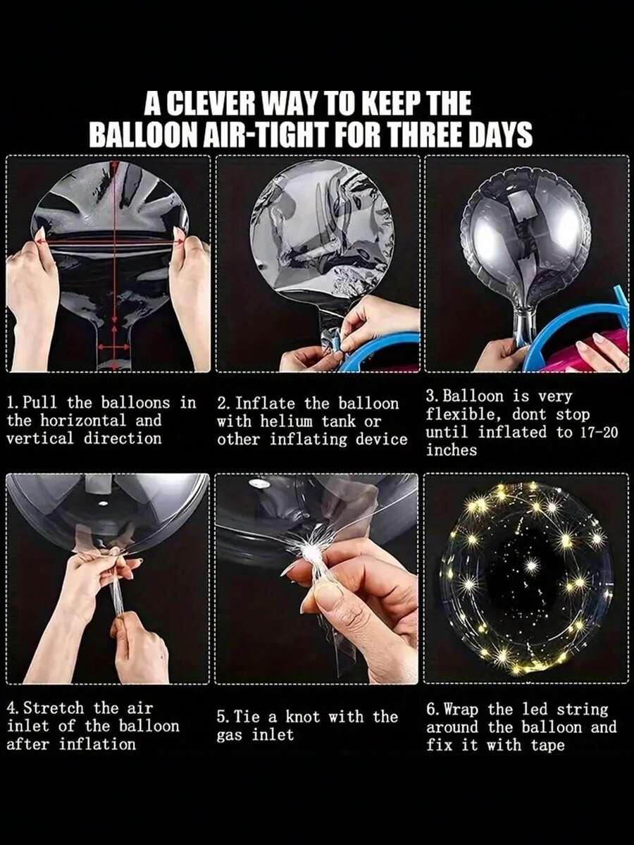 bezbarwny świecący balon