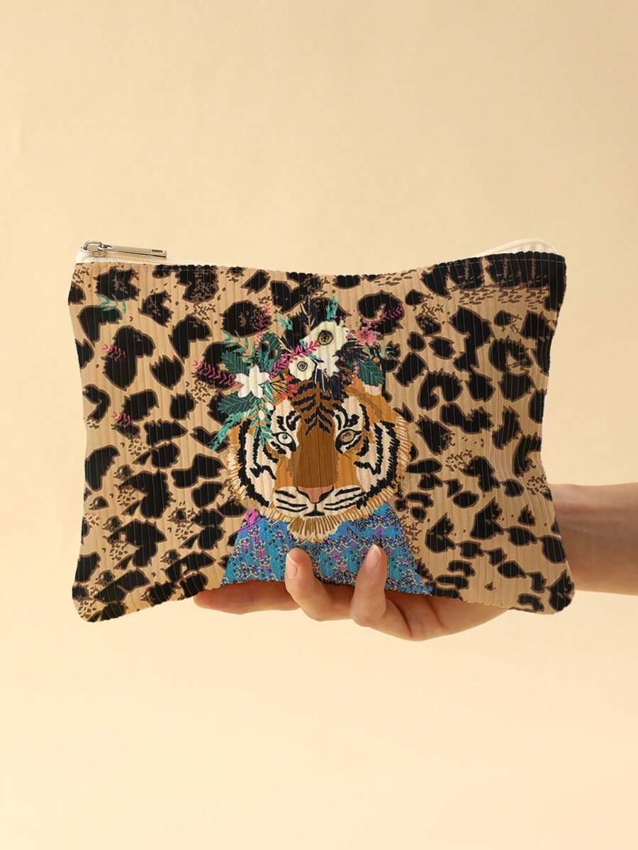 kosmetyczka animal print zip