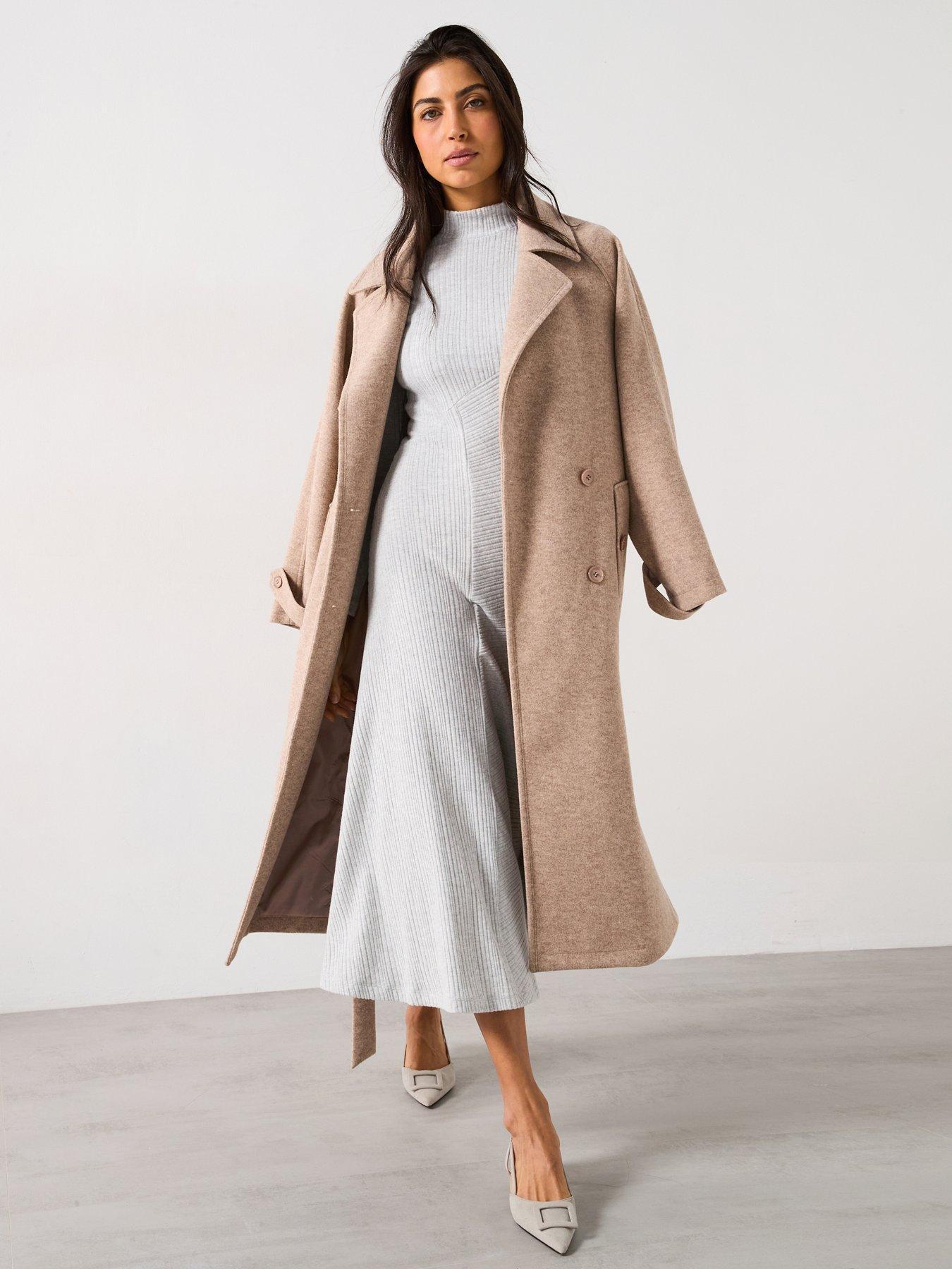 RIVER ISLAND SUKIENKA Z PRĄŻKOWANEJ DZIANINY 