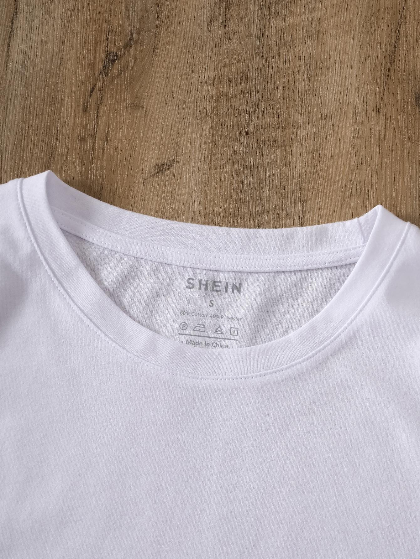 BIAŁY KLASYCZNY T-SHIRT BASIC