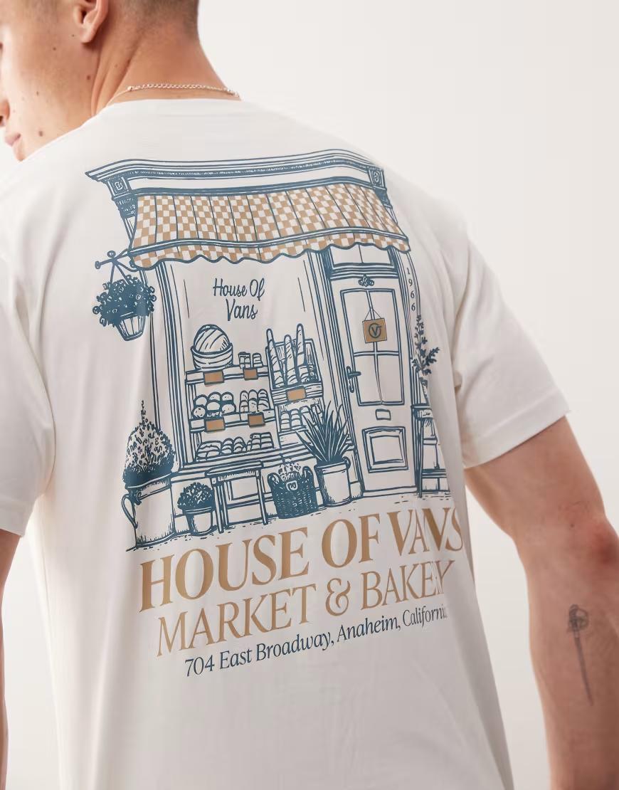 KLASYCZNY BIAŁY T-SHIRT OKRĄGŁY DEKOLT PRINT