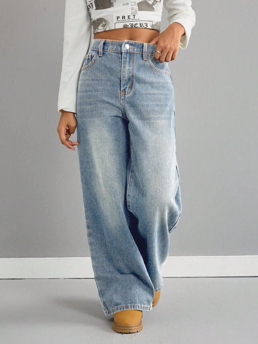 NIEBIESKIE SPODNIE JEANS