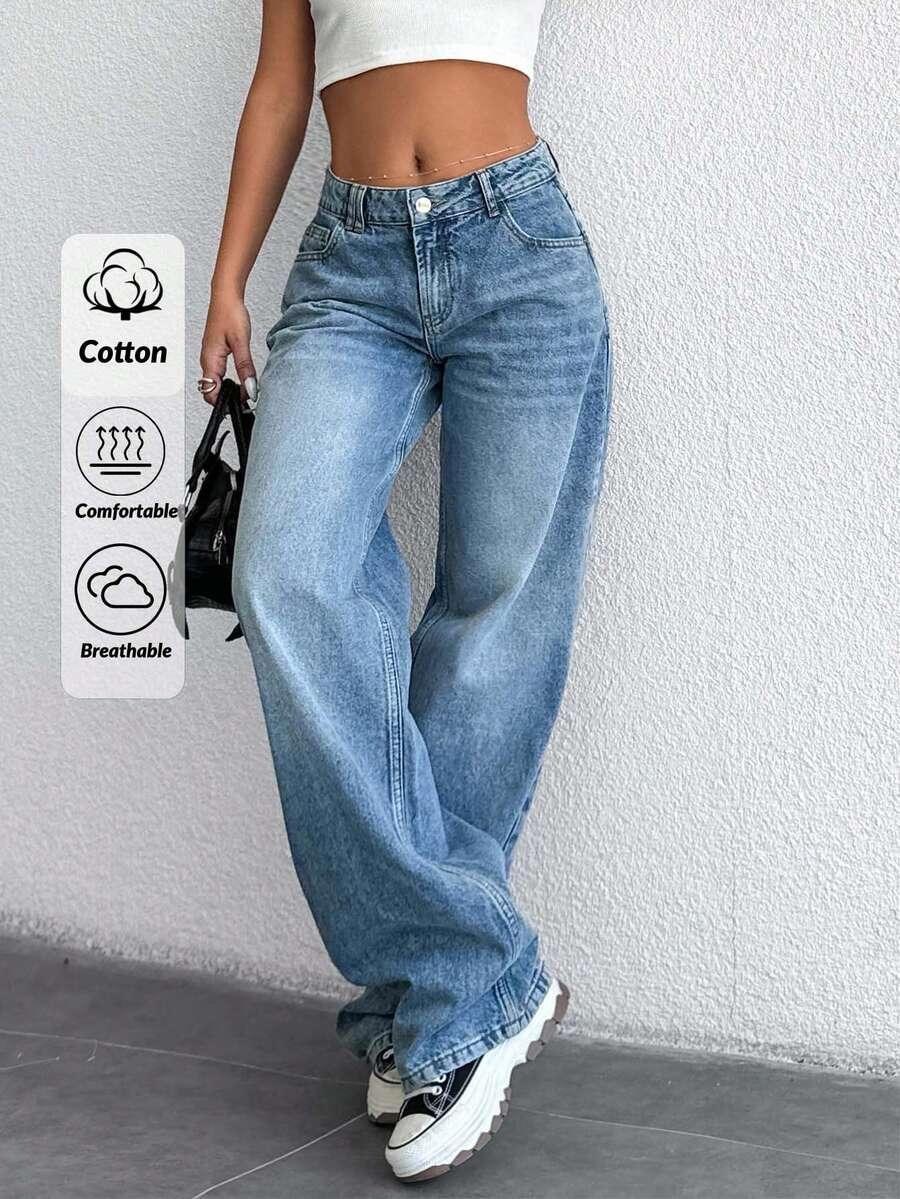 NIEBIESKIE SPODNIE JEANS