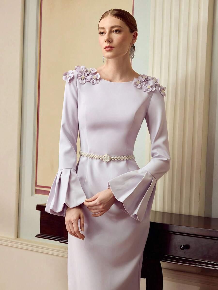 ELEGANCKA SUKIENKA MIDI DEKOLT PROSTY FASON 
