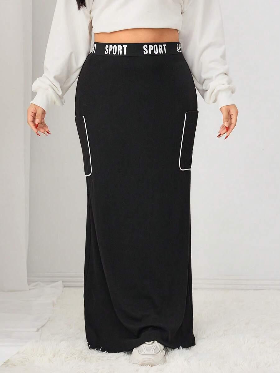czarna maxi spódnica