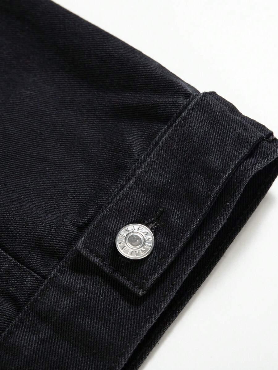 CZARNA KAMIZELKA JEANS