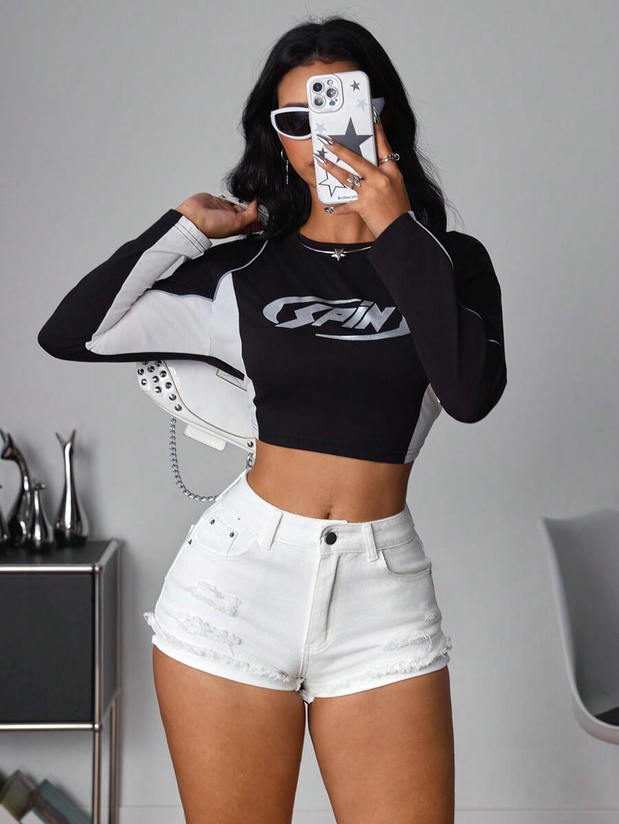BIAŁE KRÓTKIE SPODENKI JEANS