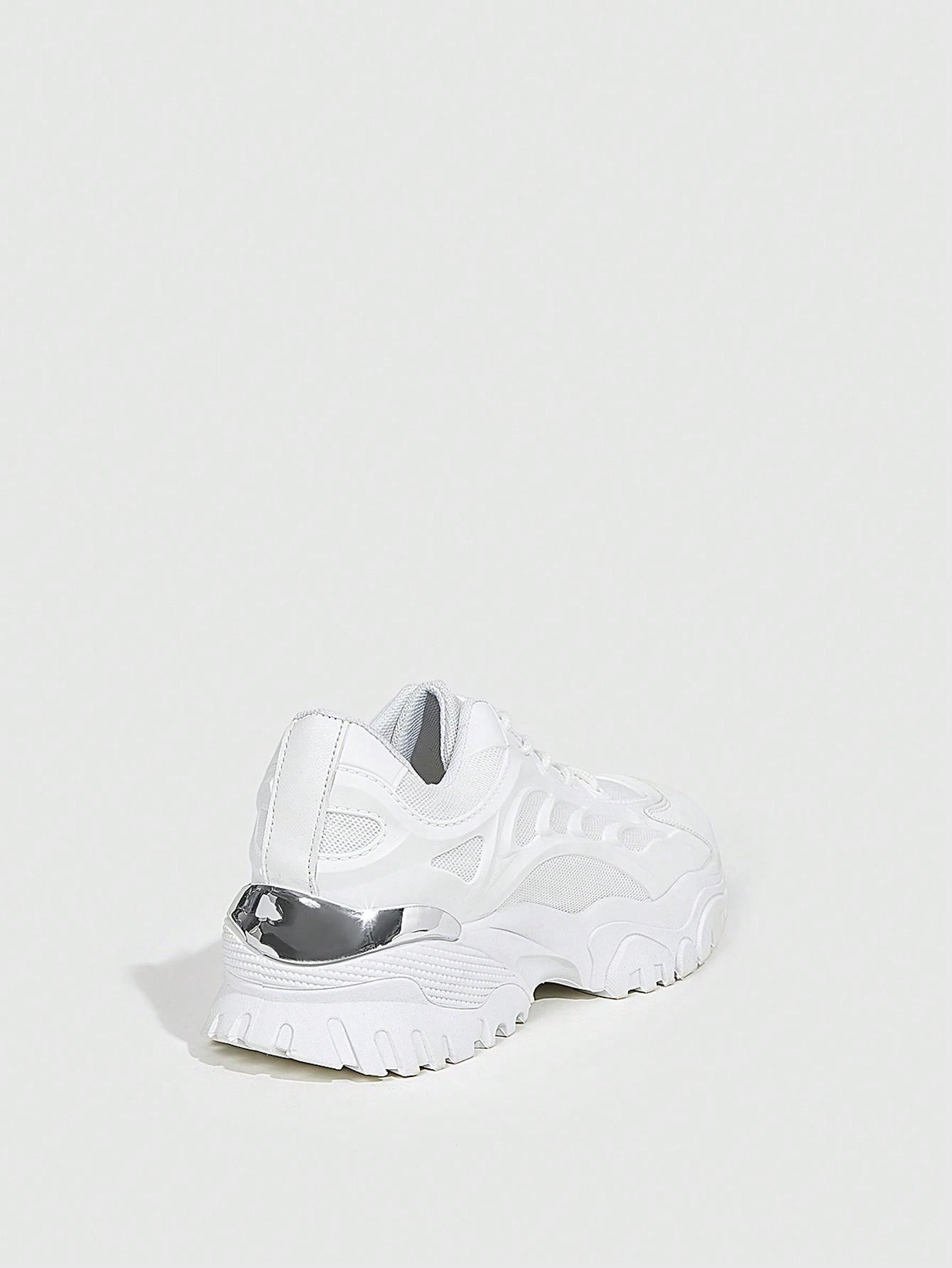 BIAŁE SZNUROWANE BUTY SPORTOWE 