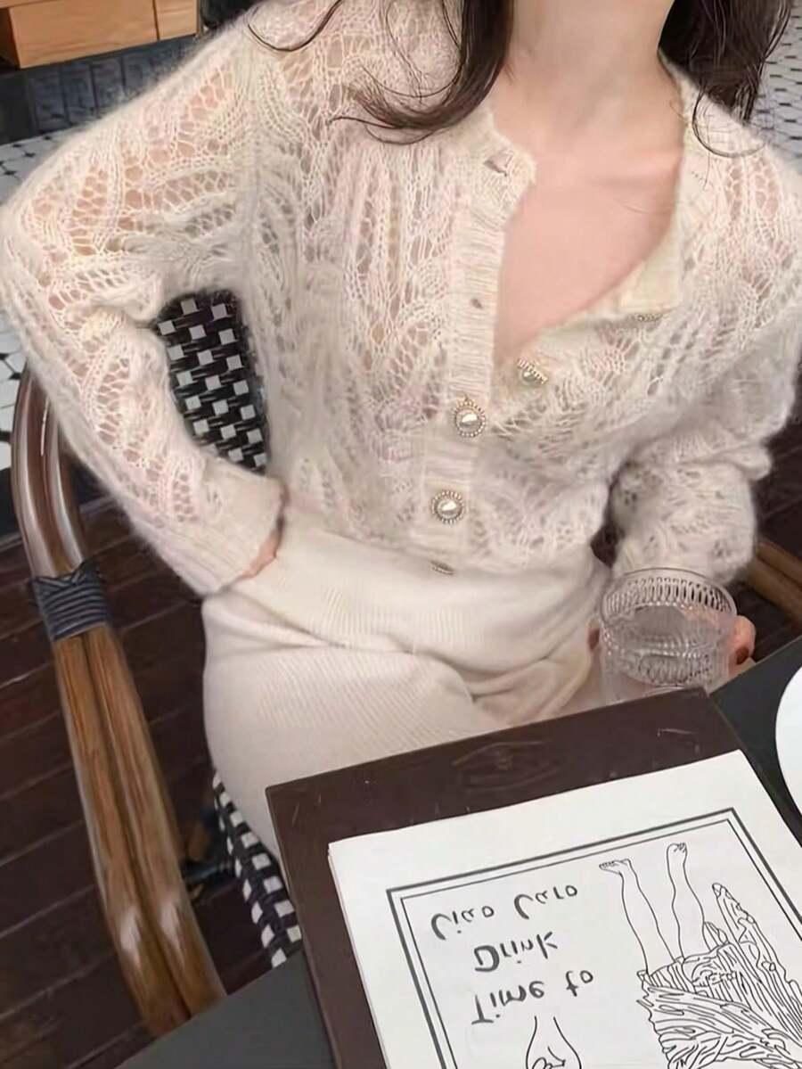 BEŻOWY SWETER KARDIGAN