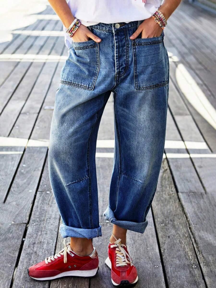 NIEBIESKIE SPODNIE JEANS