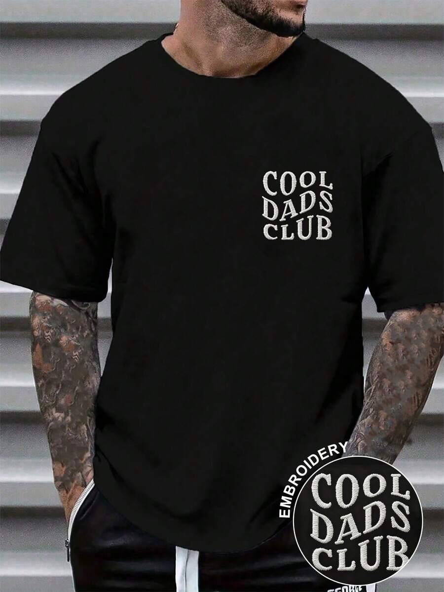 czarny t-shirt wzór napis
