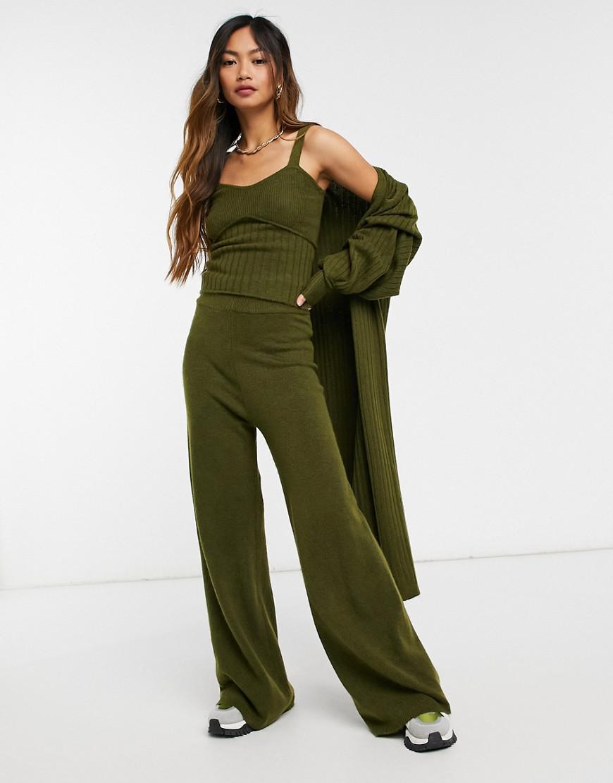 zielony dzianinowy top