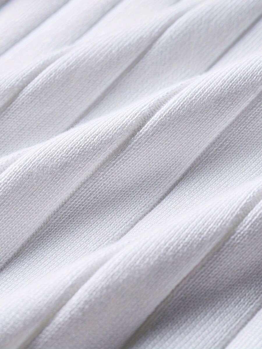 biały dzianinowy t-shirt